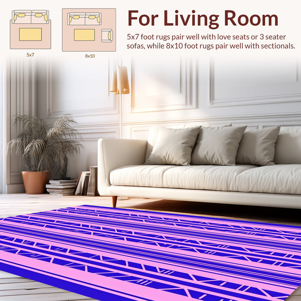 Bold Vertical Stripe Pattern Rug