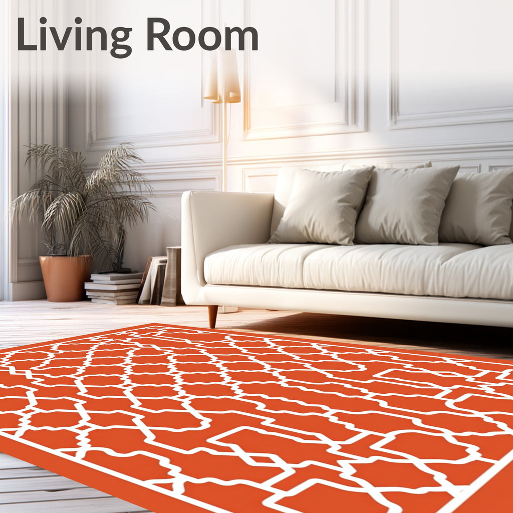 Intricate Geometric Arabesque Pattern Rug