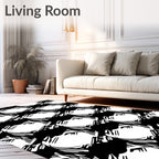 Bold Abstract Face Pattern Rug