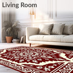 Elegant Floral Mandala Pattern Rug