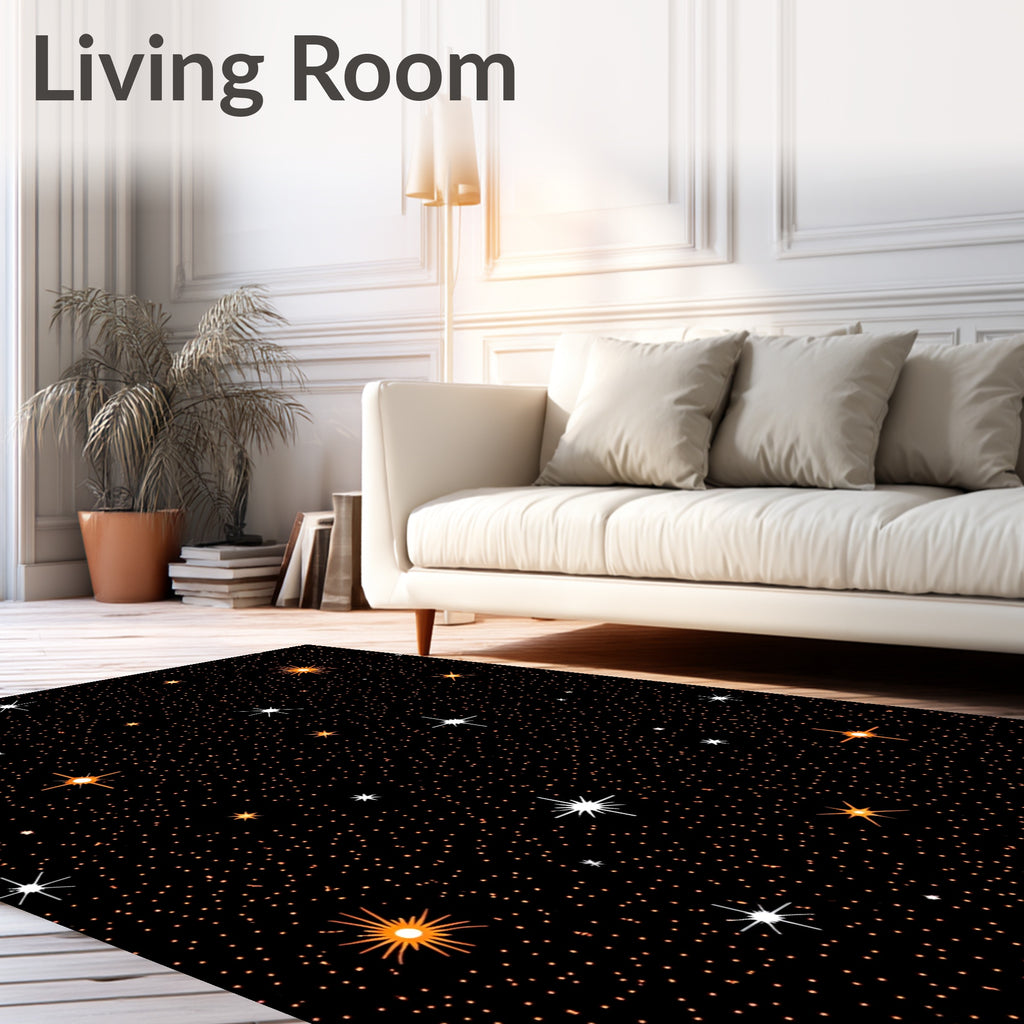 Cosmic Starry Night Inspired Pattern Rug