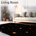 Cosmic Starry Night Inspired Pattern Rug