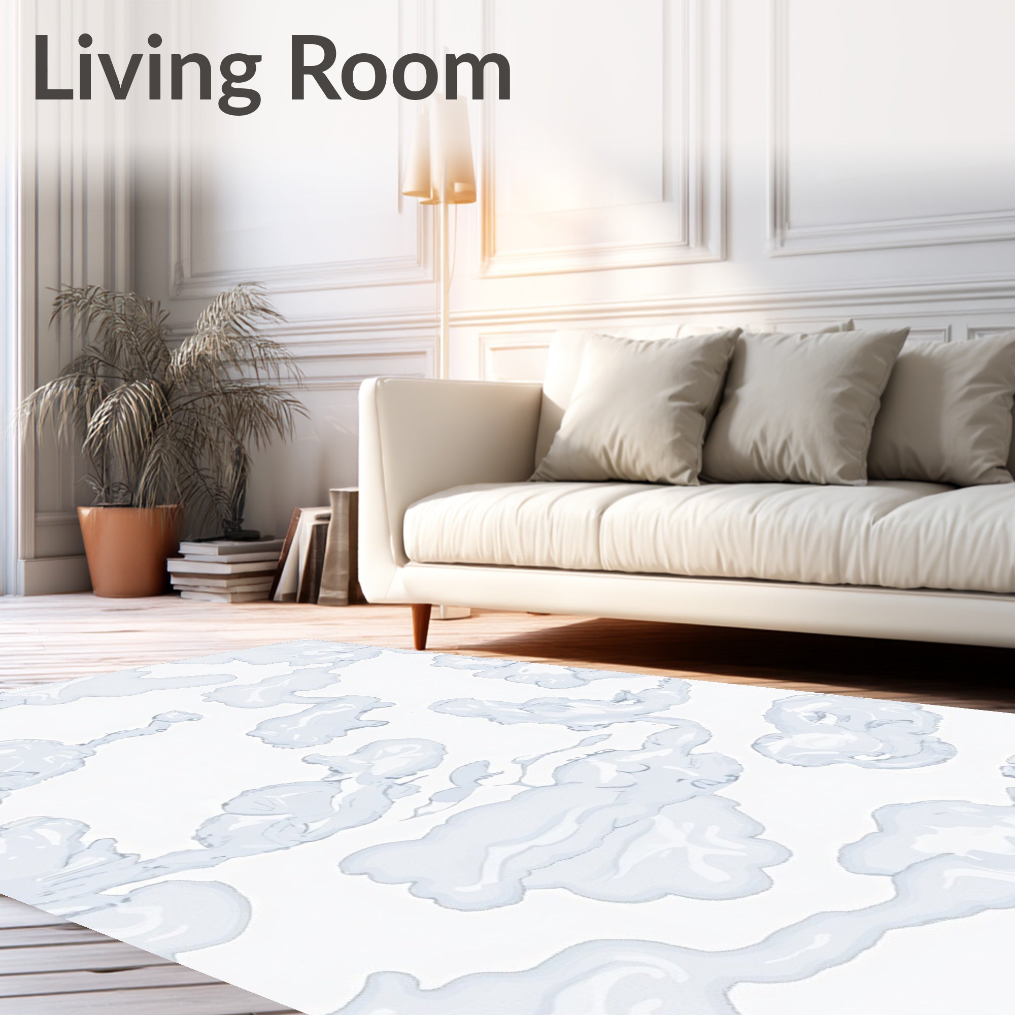 Abstract Cloud Form Pattern Rug