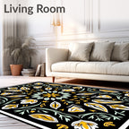 Bold Floral Medallion Pattern Rug