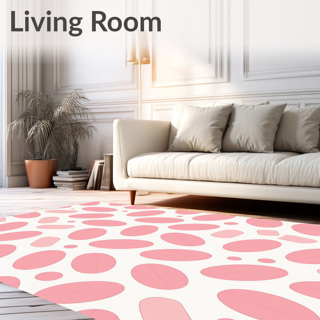 Pink Bean Shape Pattern Rug