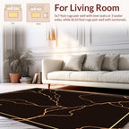 Metallic Vein Cracked Surface Rug