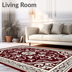 Ornate Floral Vine Pattern Rug