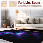 Vibrant Nebula Abstract Cosmic Pattern Rug