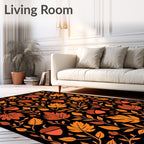 Autumn Leaf and Acorn Pattern Rug