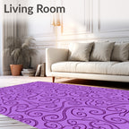 Ornate Swirls And Vines Pattern Rug