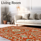 Ornate Floral Medallion Pattern Rug