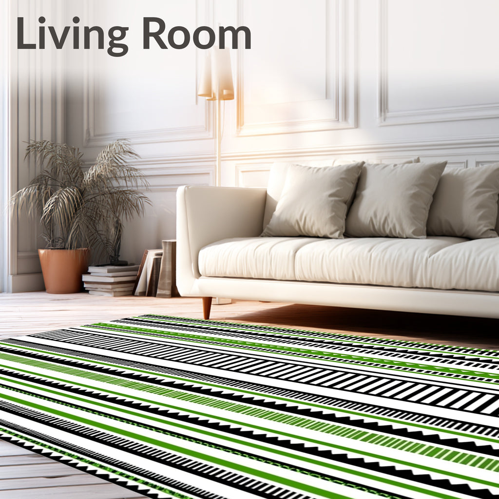 Striped Geometric Bold Pattern Rug