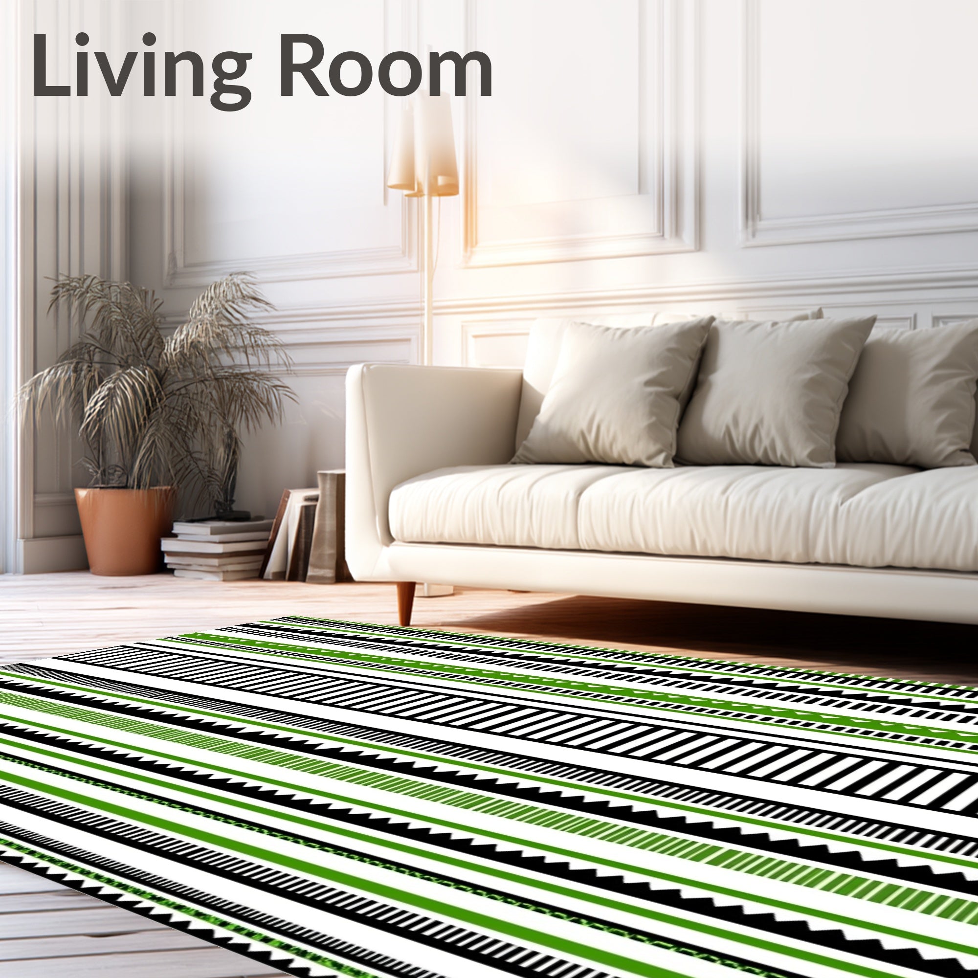 Striped Geometric Bold Pattern Rug