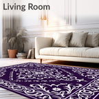 Elegant Floral Baroque Design Rug