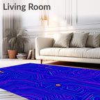 Abstract Circuit Board Patterned Rug
