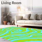 Groovy Abstract Swirl Pattern Rug
