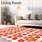 Bold Intersecting Checkered Pattern Rug