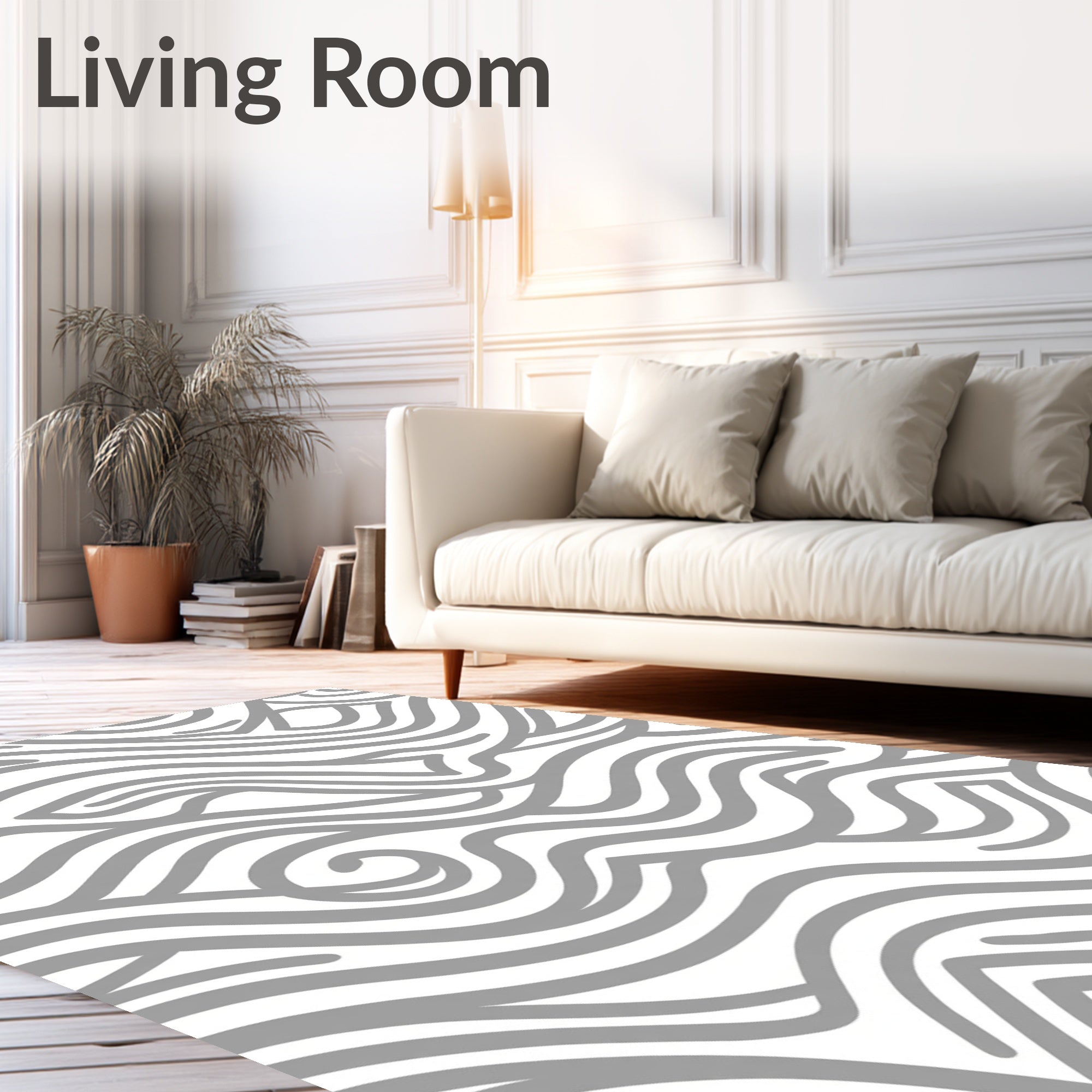 Abstract Flowing Lines Pattern Rug