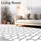 Hand Drawn Brick Texture Pattern Rug
