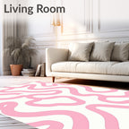 Pink Swirl Pattern Rug