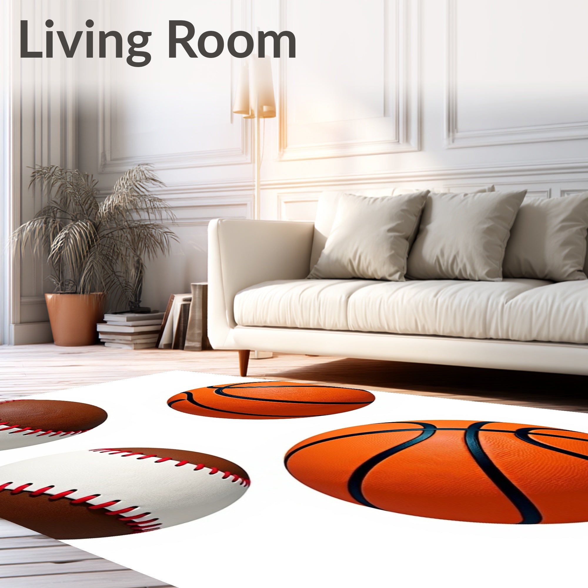Sport Sphere Pattern Design Rug