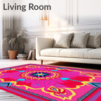 Vibrant Mandala Floral Graphic Rug