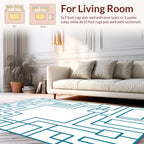 Labyrinth Geometric Patterned Design Rug