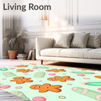 Gingerbread Pattern with Candy Accents Rug
