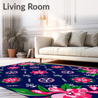 Floral Print With Unique Motif Design Rug