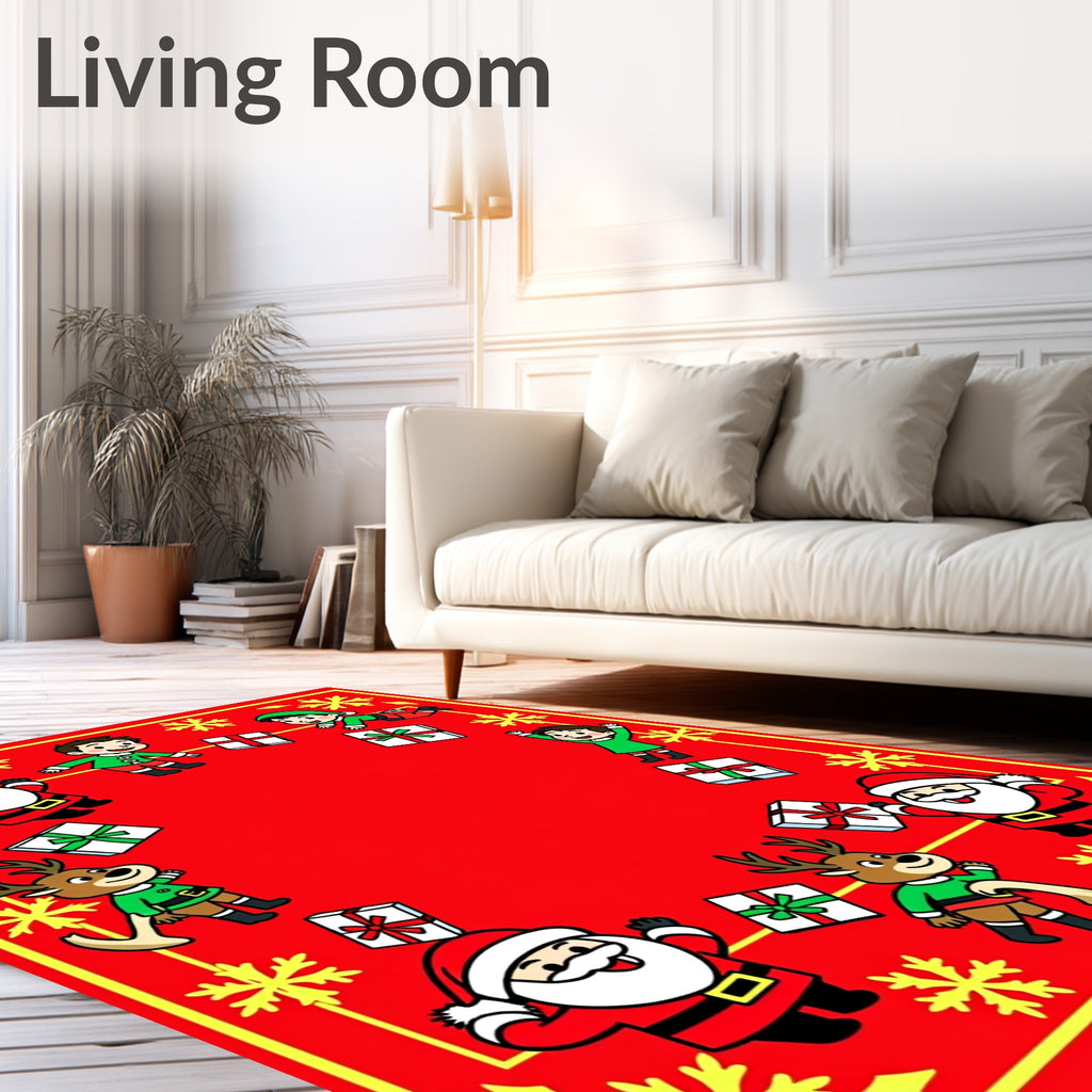 Christmas Characters Gifts Festive Pattern Rug