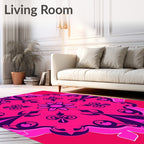 Vibrant Paisley Floral Pattern Rug