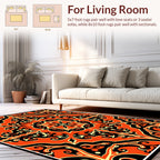 Bold Tribal Flame Pattern Rug
