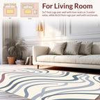 Wavy Abstract Lines Pattern Rug