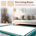 Classic Geometric Border Pattern Rug
