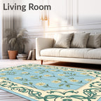 Floral Vines With Daisy Pattern Rug