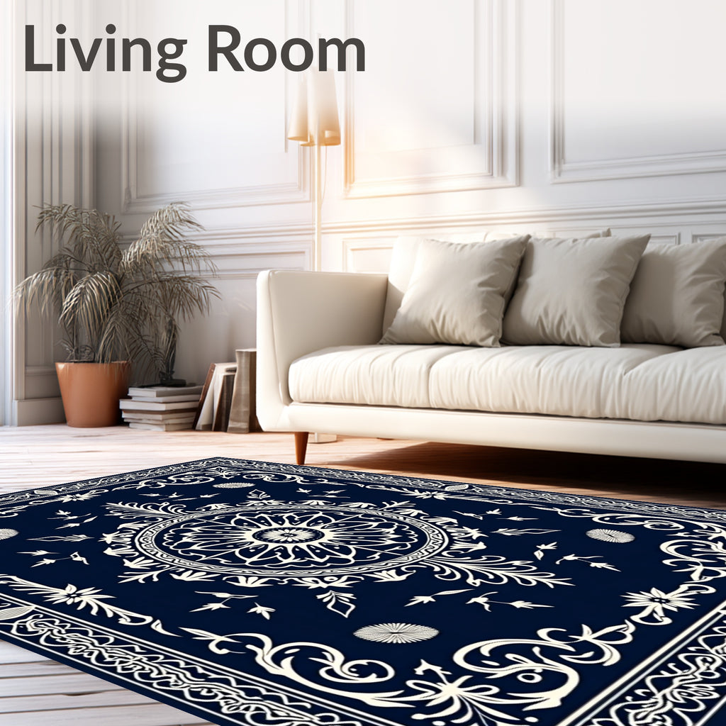 Ornate Circular Paisley Medallion Rug