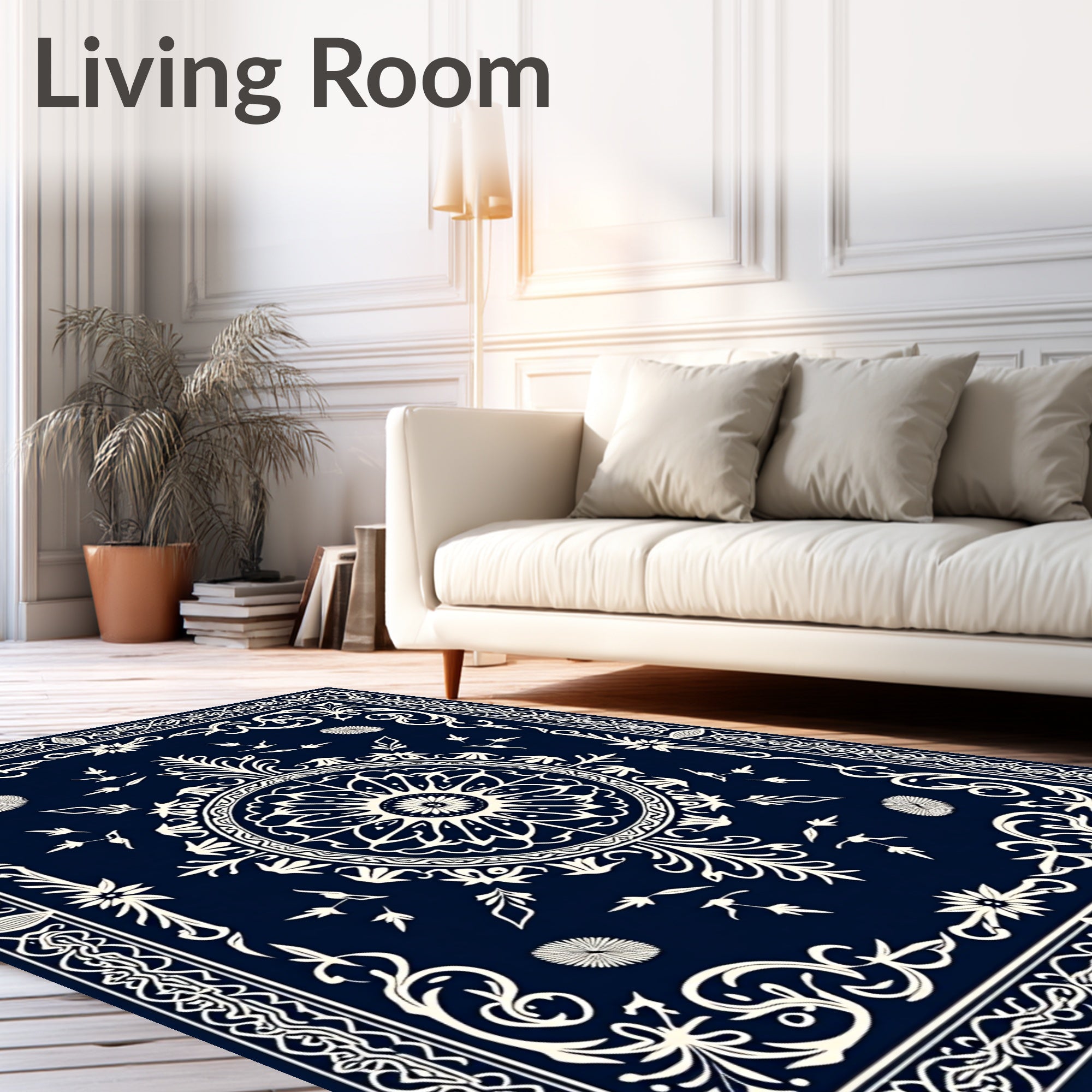 Ornate Circular Paisley Medallion Rug