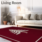 Classic Fir Tree Silhouette Design Rug