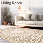 Sunburst Ornamental Flourish Design Rug