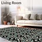 Intricate Floral Abstract Pattern Design Rug
