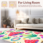 Psychedelic Mushroom Star Pattern Design Rug