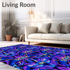 Vibrant Floral Art Nouveau Pattern Rug