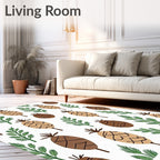 Pinecone Leaf Pattern Design Rug