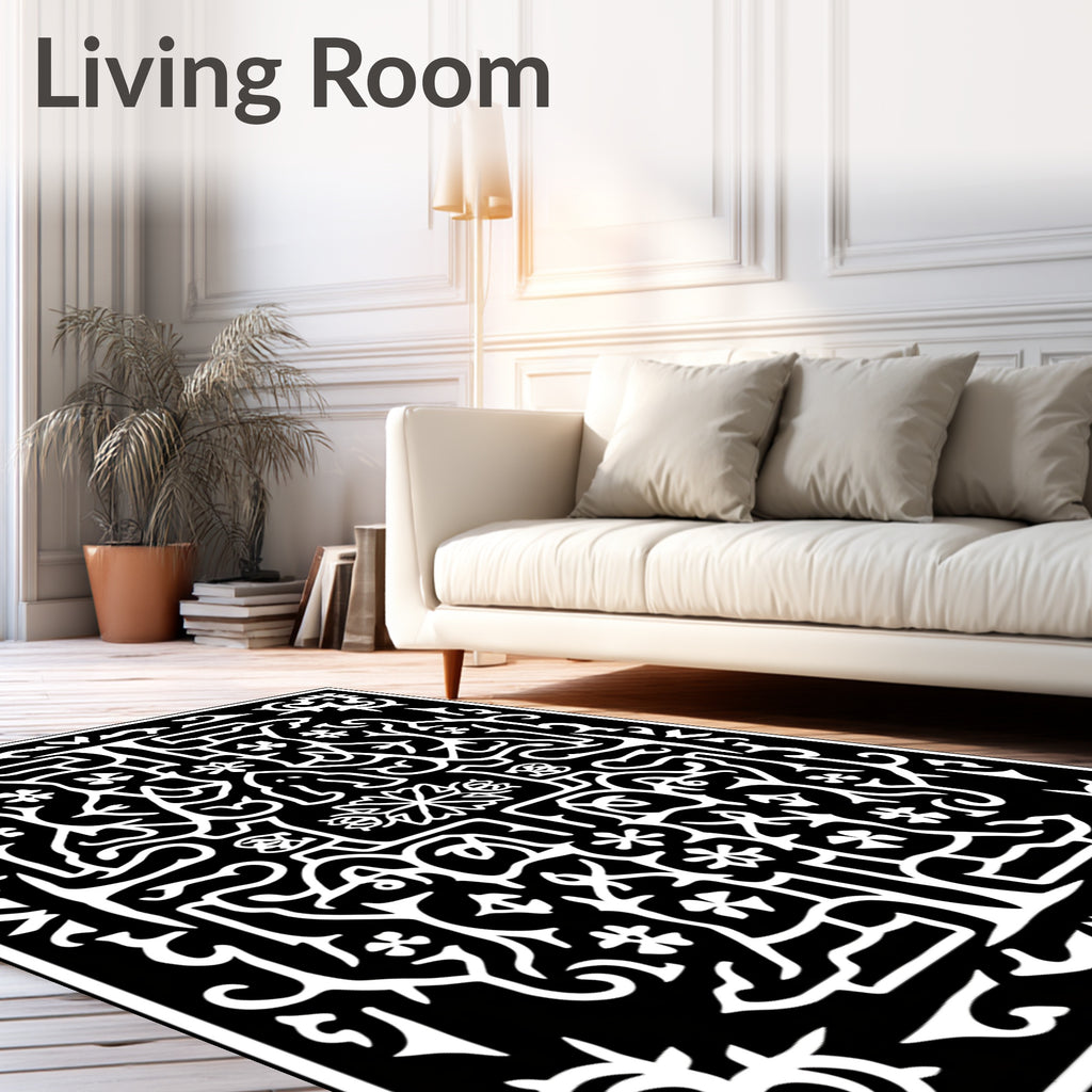 Intricate Floral And Creature Artwork Rug