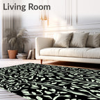 Whimsical Botanical Vine Pattern Rug