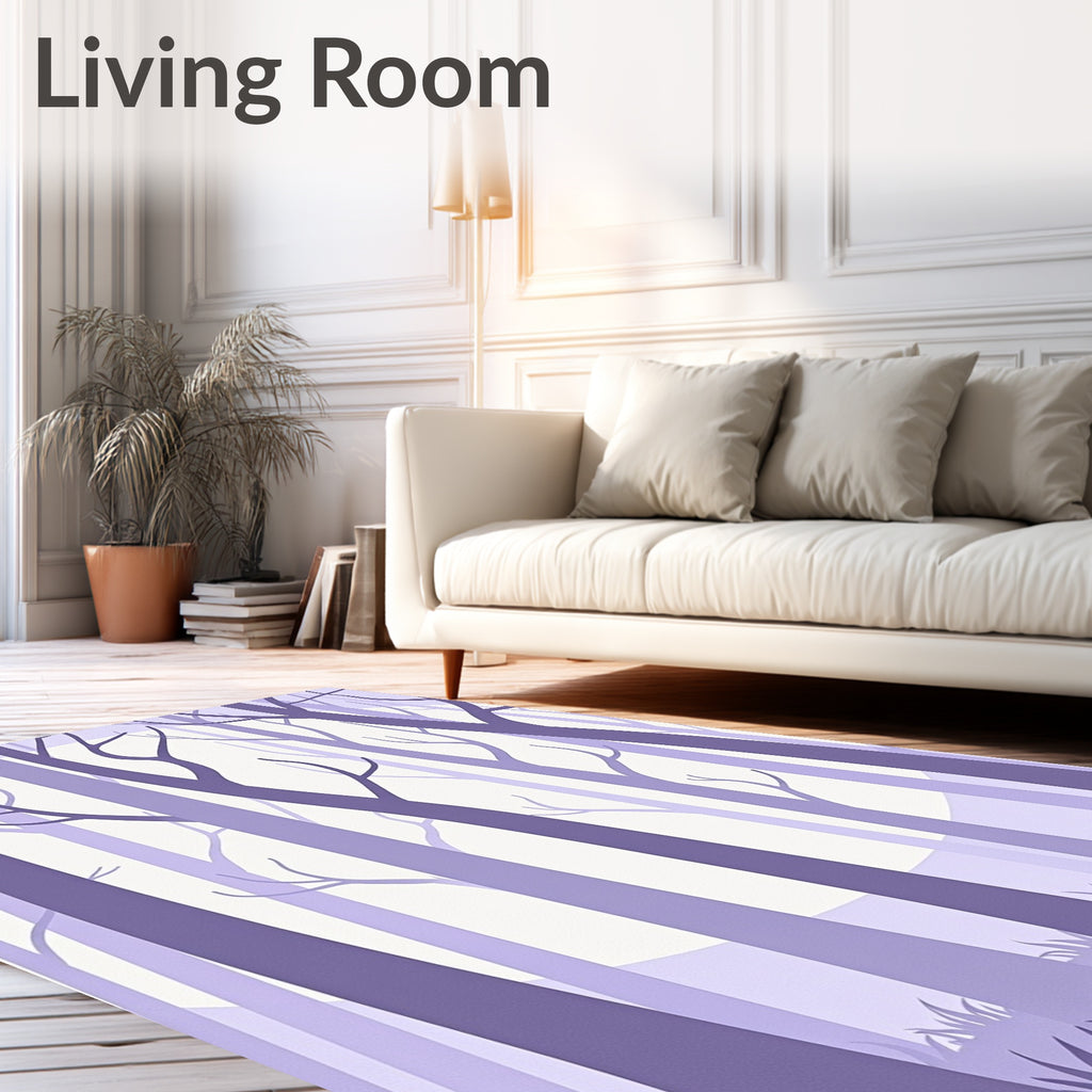 Lush Forest Silhouette Design Rug