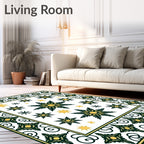 Starflower Art Deco Geometric Pattern Rug