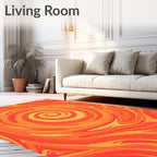 Fiery Swirl Warm Tones Rug