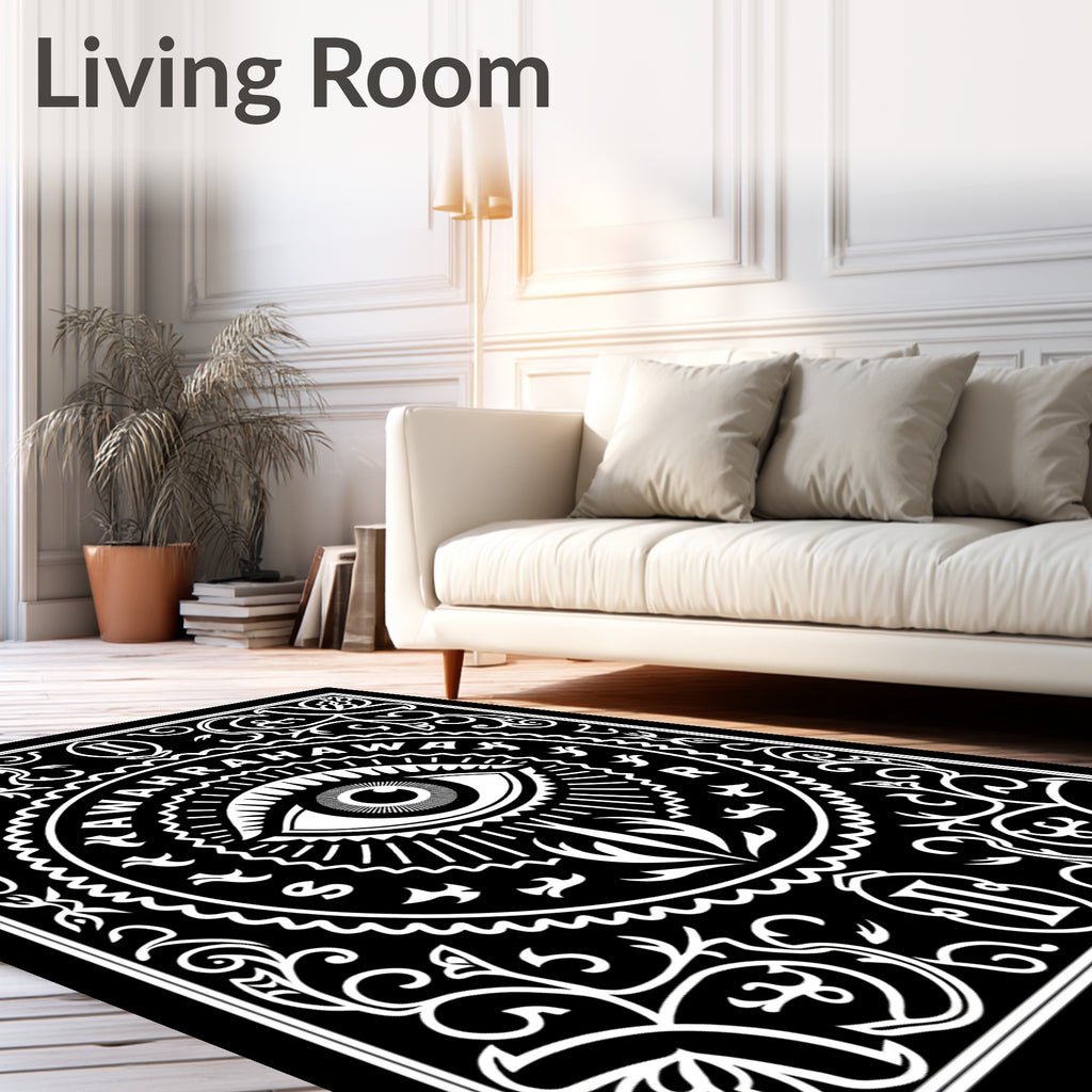 All Seeing Eye Tribal Border Rug