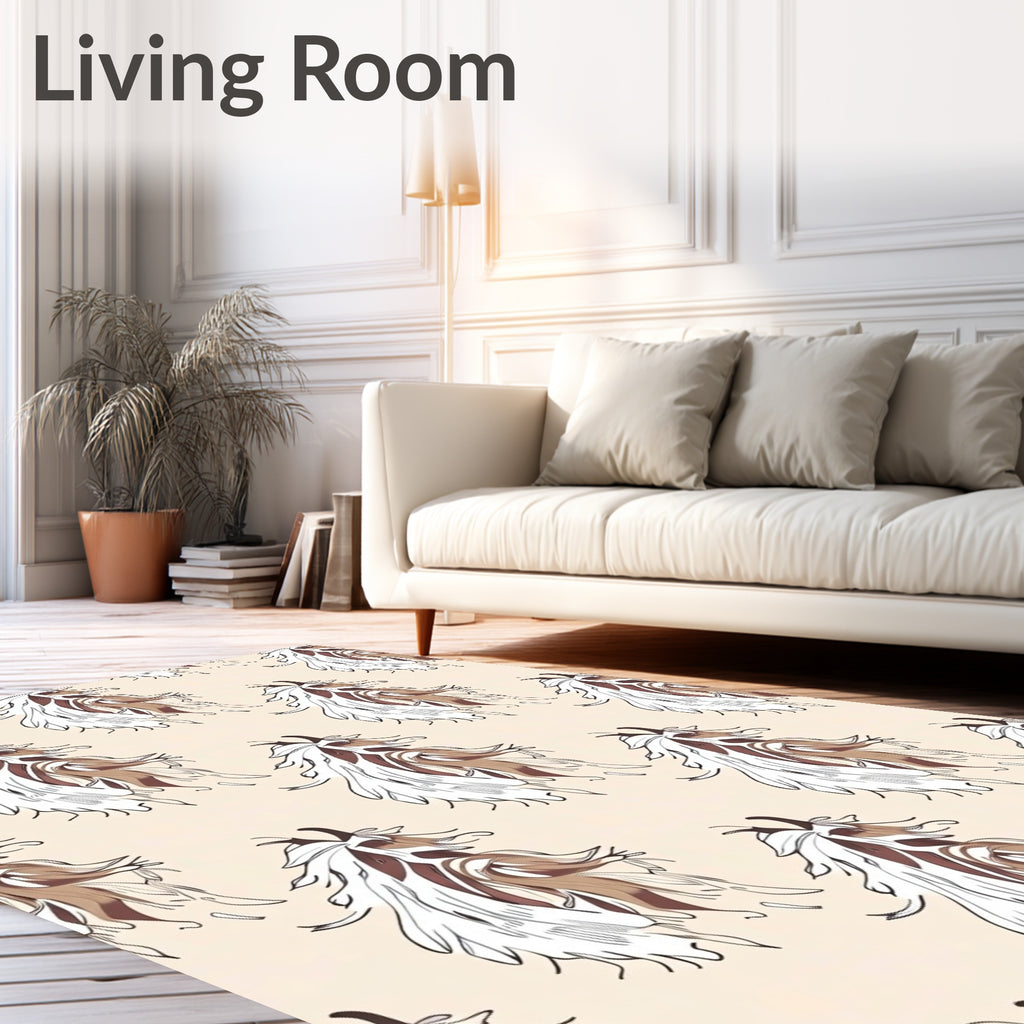Abstract Mane Pattern Design Rug